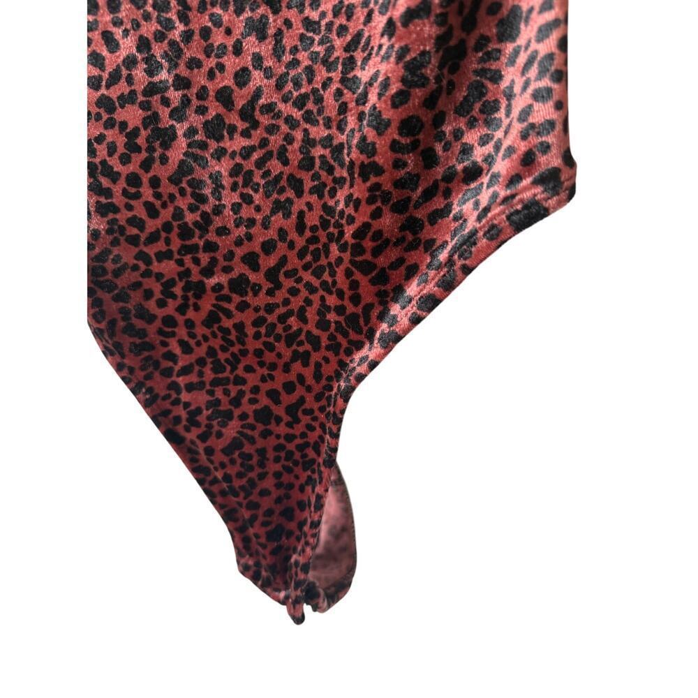 Vintage 1990s Jumping Joy Velour Leopard Jumpsuit leotard - Picture 4 of 6